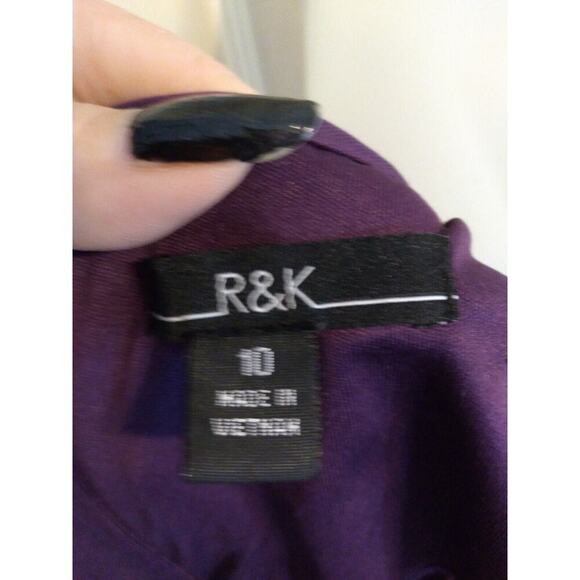 R&K Dress Purple Crocheted Ribbon Bell Sleeves Sz 10 Boho Fairy Festival - Picture 7 of 9